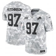 Camiseta NFL Limited Detroit Lions Aidan Hutchinson 2024 Salute To Service Gris