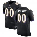 Camiseta NFL Elite Baltimore Ravens Personalizada Speed Machine Negro