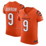 Camiseta NFL Elite Cincinnati Bengals Joe Burrow Vapor F.U.S.E. Naranja
