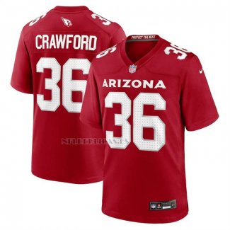 Camiseta NFL Game Arizona Rojos Kitan Crawford Rojo