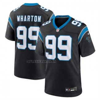 Camiseta NFL Game Carolina Panthers Tershawn Wharton Negro1