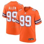 Camiseta NFL Game Denver Broncos Zach Allen Mile High Collection 1977 Throwback Naranja