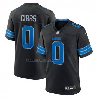 Camiseta NFL Game Detroit Lions Jahmyr Gibbs 2nd Alternate Negro
