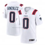 Camiseta NFL Game New England Patriots Christian Gonzalez Blanco1