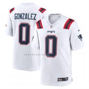 Camiseta NFL Game New England Patriots Christian Gonzalez Blanco1