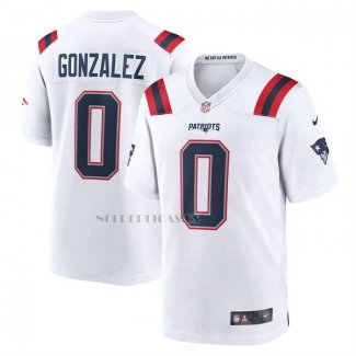 Camiseta NFL Game New England Patriots Christian Gonzalez Blanco1