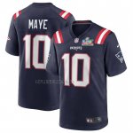 Camiseta NFL Game New England Patriots Drake Maye Super Bowl LX Patch Azul