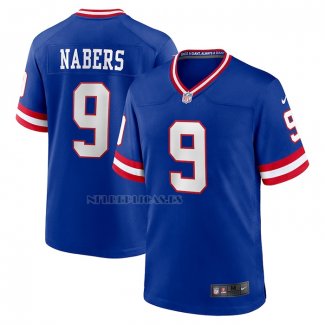 Camiseta NFL Game New York Giants Malik Nabers 2nd Alterno 2024 NFL Draft Azul