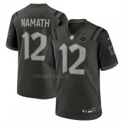Camiseta NFL Game New York Jets Joe Namath 2025 Rivalries Collection Retired Gris Oscuro