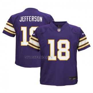 Camiseta NFL Game Nino Minnesota Vikings Justin Jefferson Alterno Violeta