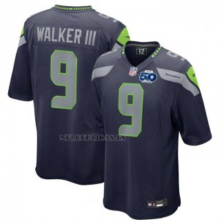 Camiseta NFL Game Seattle Seahawks Kenneth Walker III 50th Season Azul