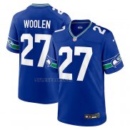 Camiseta NFL Game Seattle Seahawks Tariq Woolen Throwback Azul