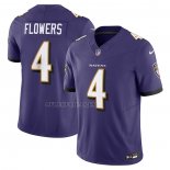 Camiseta NFL Limited Baltimore Ravens Zay Flowers Vapor F.U.S.E. Violeta