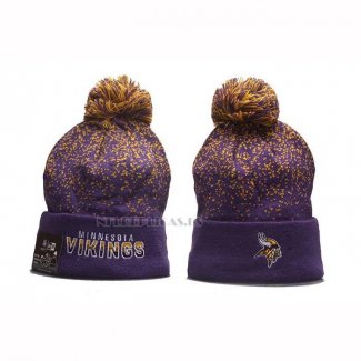 Gorro Beanie Minnesota Vikings New Era Violeta Amarillo2