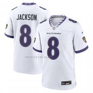 Camiseta NFL Game Baltimore Ravens Lamar Jackson Blanco1