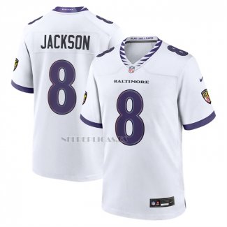 Camiseta NFL Game Baltimore Ravens Lamar Jackson Blanco1