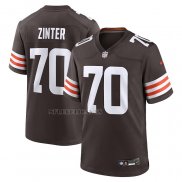 Camiseta NFL Game Cleveland Browns Zak Zinter Marron