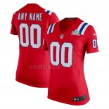 Camiseta NFL Game Mujer New England Patriots Super Bowl LX Patch Personalizada Rojo