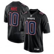 Camiseta NFL Game New England Patriots Drake Maye Negro