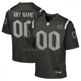Camiseta NFL Game Nino New York Jets 2025 Rivalries Collection Personalizada Negro