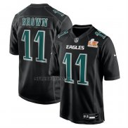 Camiseta NFL Game Philadelphia Eagles AJ Brown Super Bowl LIX Negro
