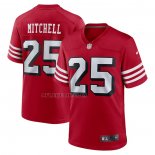 Camiseta NFL Game San Francisco 49ers Elijah Mitchell Alterno Rojo