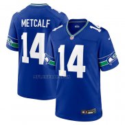 Camiseta NFL Game Seattle Seahawks DK Metcalf Throwback Azul