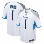 Camiseta NFL Game Tennessee Titans Cameron Ward 2025 NFL Draft First Round Pick Blanco