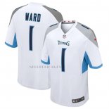 Camiseta NFL Game Tennessee Titans Cameron Ward 2025 NFL Draft First Round Pick Blanco