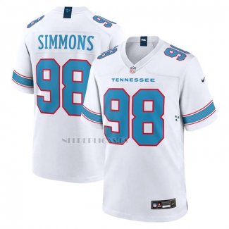 Camiseta NFL Game Tennessee Titans Jeffery Simmons Blanco