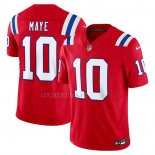 Camiseta NFL Limited New England Patriots Drake Maye Vapor F.U.S.E. Alterno Rojo
