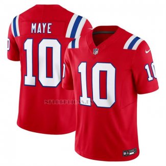 Camiseta NFL Limited New England Patriots Drake Maye Vapor F.U.S.E. Alterno Rojo