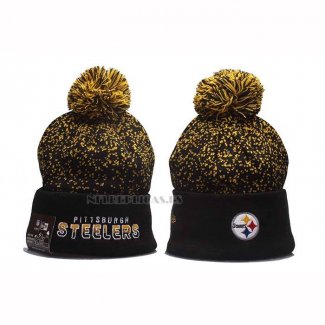 Gorro Beanie Pittsburgh Steelers New Era Sideline Negro Amarillo2