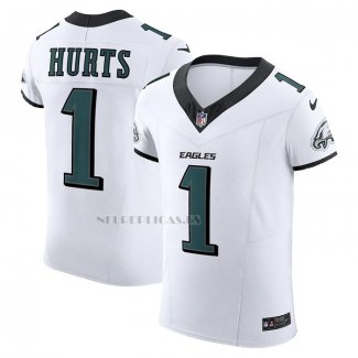 Camiseta NFL Elite Philadelphia Eagles Jalen Hurts Vapor F.U.S.E. Blanco