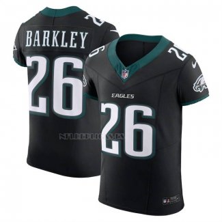 Camiseta NFL Elite Philadelphia Eagles Saquon Barkley Vapor F.U.S.E. Alterno Negro