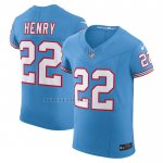 Camiseta NFL Elite Tennessee Titans Derrick Henry Throwback Vapor F.U.S.E. Azul