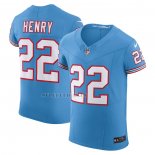 Camiseta NFL Elite Tennessee Titans Derrick Henry Throwback Vapor F.U.S.E. Azul