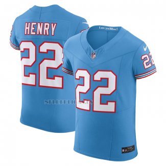 Camiseta NFL Elite Tennessee Titans Derrick Henry Throwback Vapor F.U.S.E. Azul