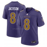 Camiseta NFL Game Baltimore Ravens Lamar Jackson Alterno Violeta1