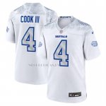 Camiseta NFL Game Buffalo Bills James Cook III 2025 Rivalries Collection Blanco