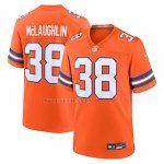 Camiseta NFL Game Denver Broncos Jaleel McLaughlin Mile High Collection 1977 Throwback Naranja