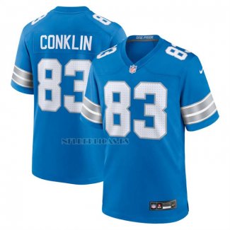 Camiseta NFL Game Detroit Lions Tyler Conklin Azul