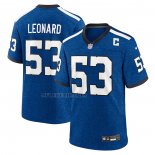 Camiseta NFL Game Indianapolis Colts Shaquille Leonard Indiana Nights Alterno Azul