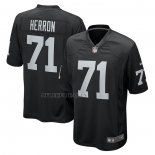 Camiseta NFL Game Las Vegas Raiders Justin Herron Negro
