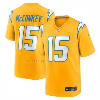 Camiseta NFL Game Los Angeles Chargers Ladd McConkey Alterno Charger Power Oro