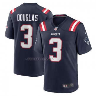 Camiseta NFL Game New England Patriots Demario Douglas Azul Blanco