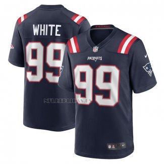 Camiseta NFL Game New England Patriots Keion White Azul