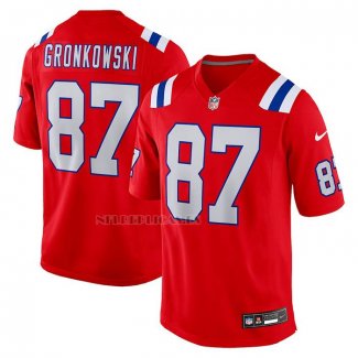 Camiseta NFL Game New England Patriots Rob Gronkowski Alterno Retired Rojo