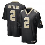 Camiseta NFL Game New Orleans Saints Spencer Rattler Negro1