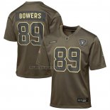 Camiseta NFL Game Nino Las Vegas Raiders Brock Bowers 2025 Salute To Service Marron